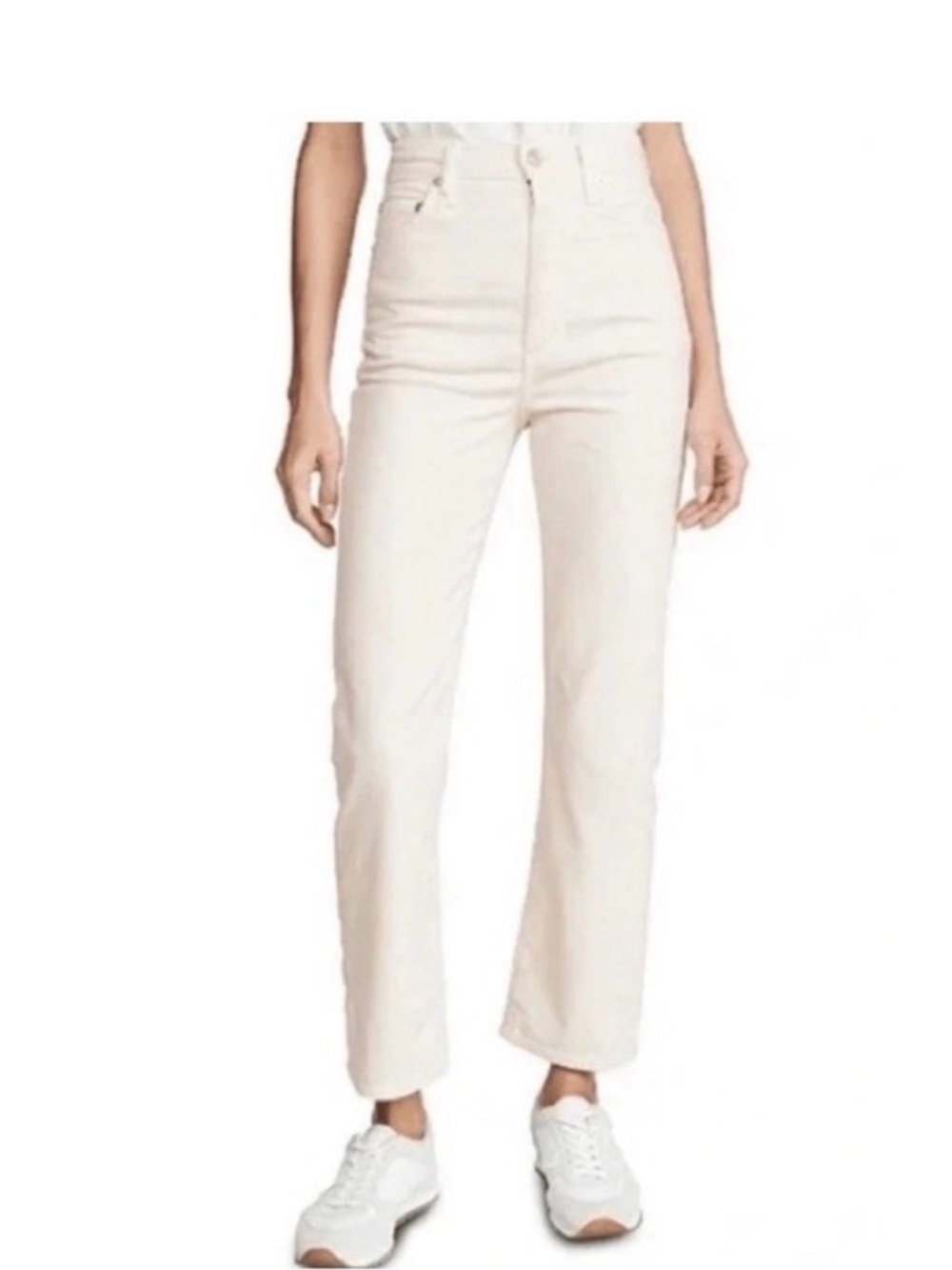 Agolde cream punch waist 90s straight corduroy pants women’s size 28 6